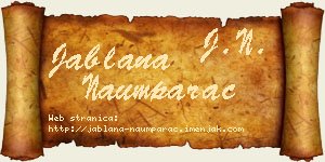 Jablana Naumparac vizit kartica
